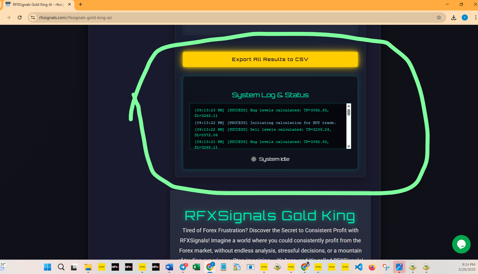 Precision and Profit: A Glimpse into RFXSignals Gold King AI in Action